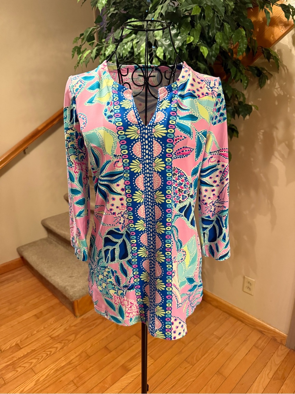 Lilly Pulitzer Chilly Lilly Karina Tunic Lilac Rose Chica Ticas Size XXS NWOT